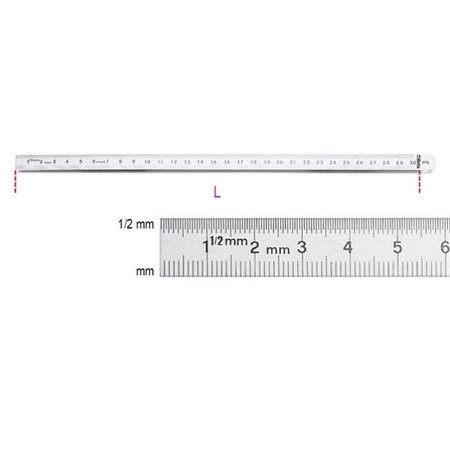 BETA TOOLS USA Beta Tools USA 016820015 1682 150 mm. Stainless Steel Flexible Graduated Ruler 16820015